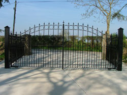 Powder-coated Black gates with Railings
